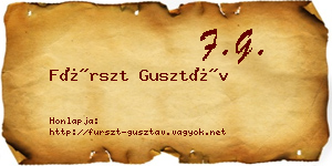Fürszt Gusztáv névjegykártya