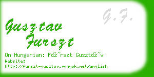 gusztav furszt business card